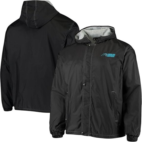 NWT Men's Black Carolina Panthers Legacy Stadium Full-Zip Hoodie Jacket SZ L - Picture 1 of 8